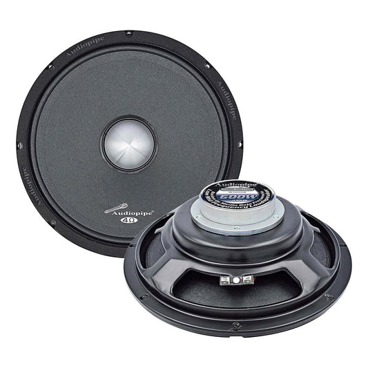 Audiopipe 10" Shallow Low Mid Frequency Speaker 600w Each
