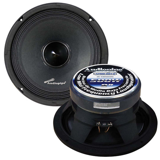 Audiopipe 8″ Low Mid Frequency "bullet" Speaker 250w Rms/500w Max 8 Ohm