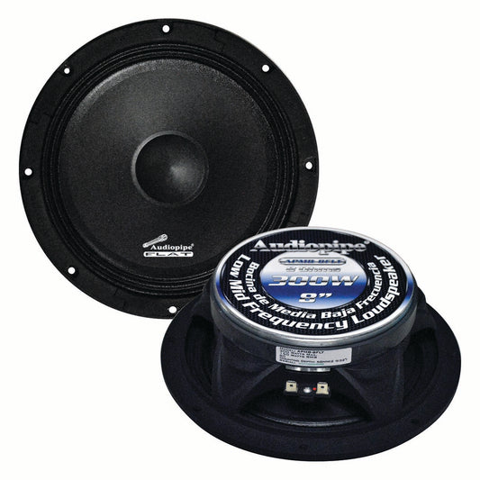 Audiopipe 8" Shallow Mount Low Mid Frequency Speaker(sold Each) 300w Max