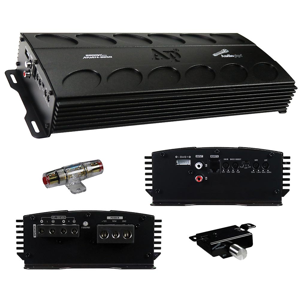 Audiopipe 2200 Watt 2 Channel Mini Amplifier Full Range Class D