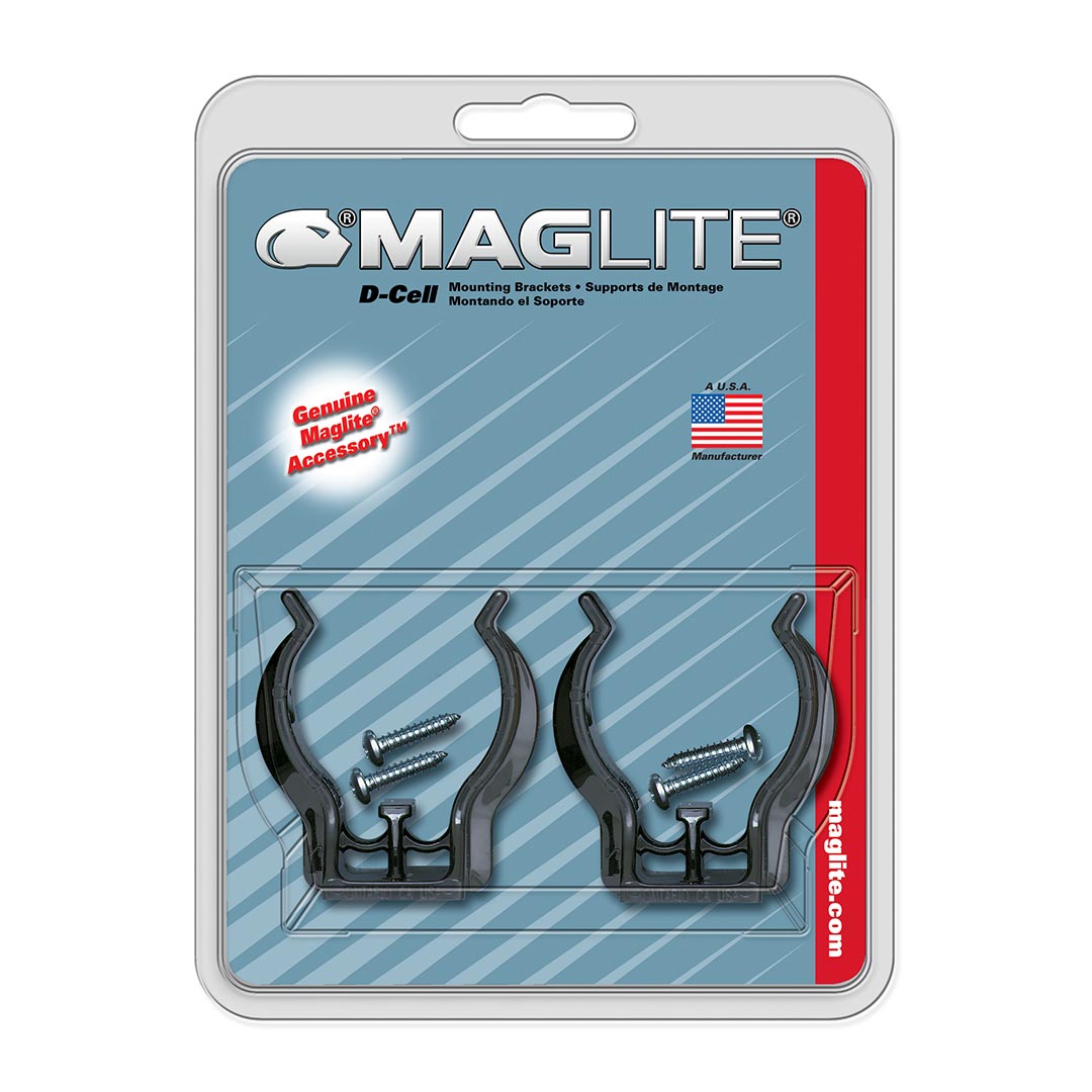 Maglite (d-cell) Flashlight Universal Mounting Brackets