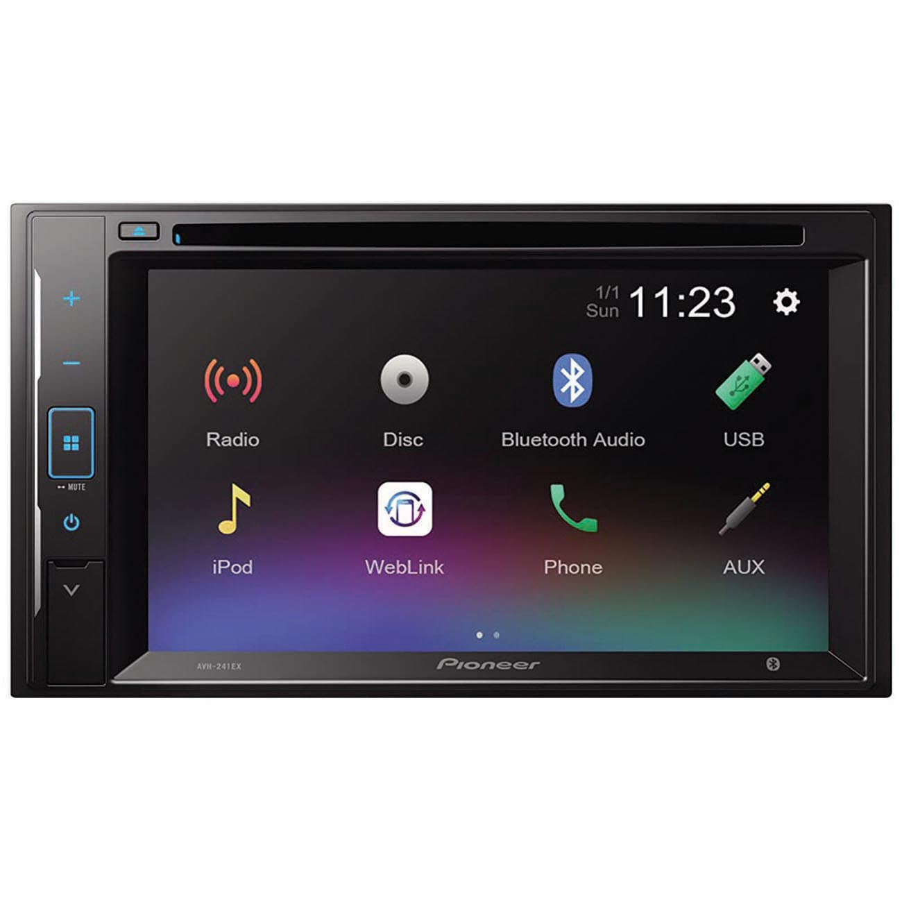 Pioneer 6.2" Double Din Fixed Face Dvd Receiver With Bluetooth Amazon Alexa Backup Cam Ready