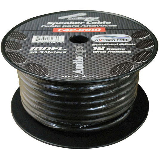 Speed Cable Audiopipe 100' 9 Wire; 4pr. Spkrs + Remote