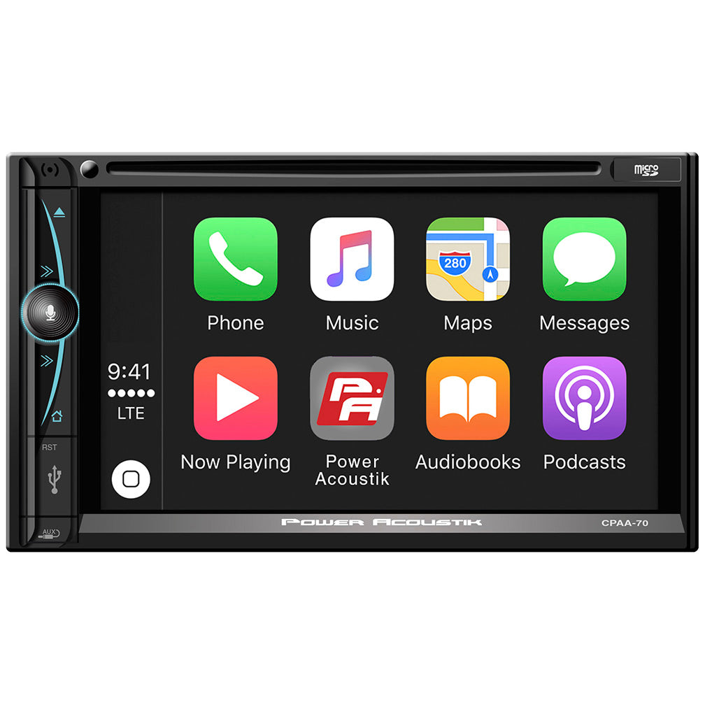 Power Acoustik D.din 7" Touchscreen Android Auto Apple Car Play Am/fm/cd/bt