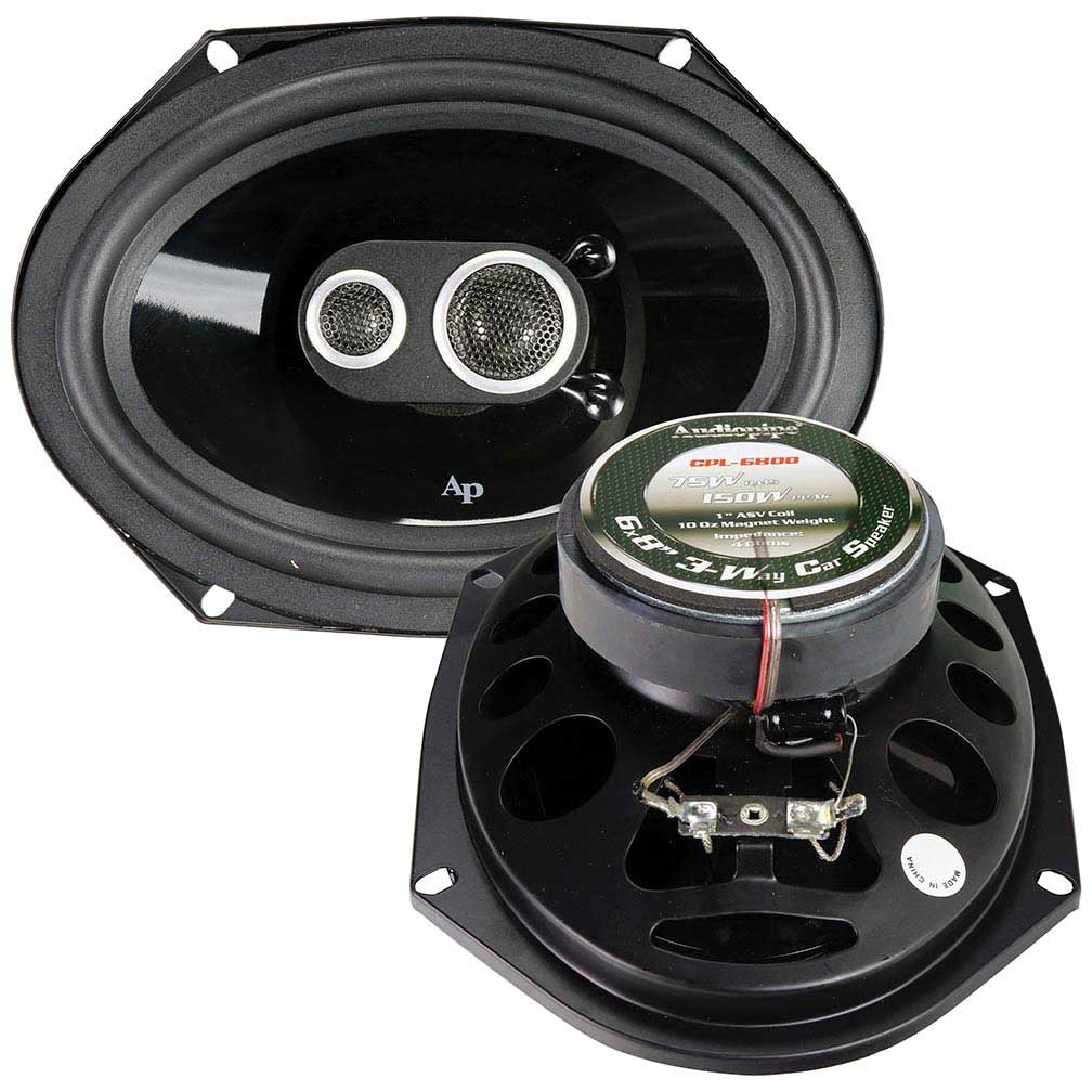 Audiopipe 6x8 3-way Car Speakers