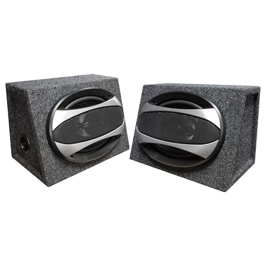 Audiodrift Loaded 6x9" 500 Watt Max 4 Way Single Boxes (pair)