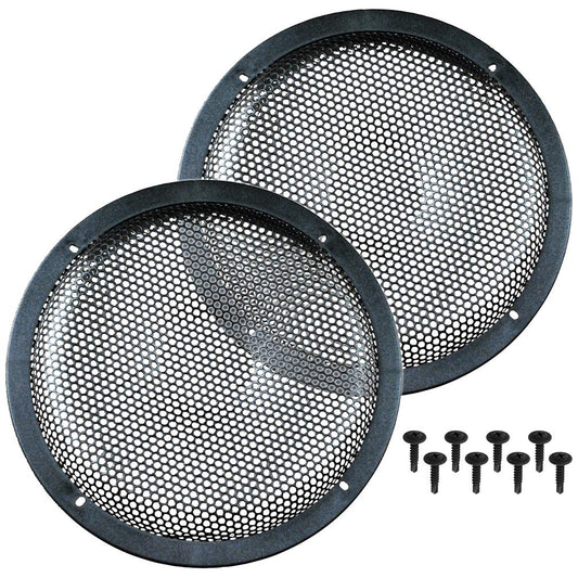 Qpower 10" Black Metal Woofer Grills Sold In Pairs