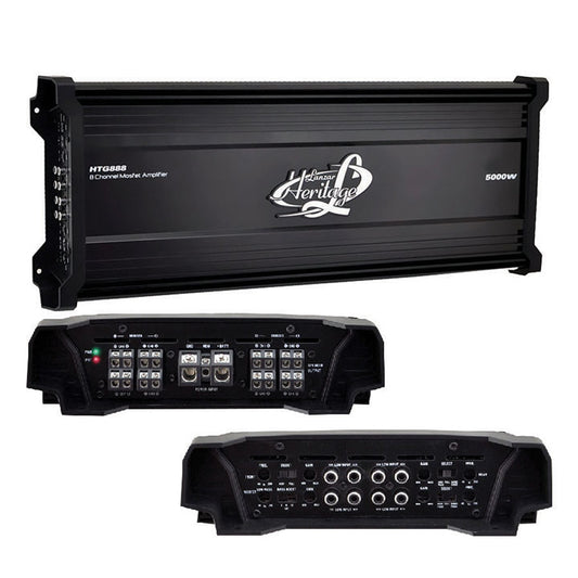 Lanzar Heritage Series 5000 Watt Max  8 Channel Amplifier