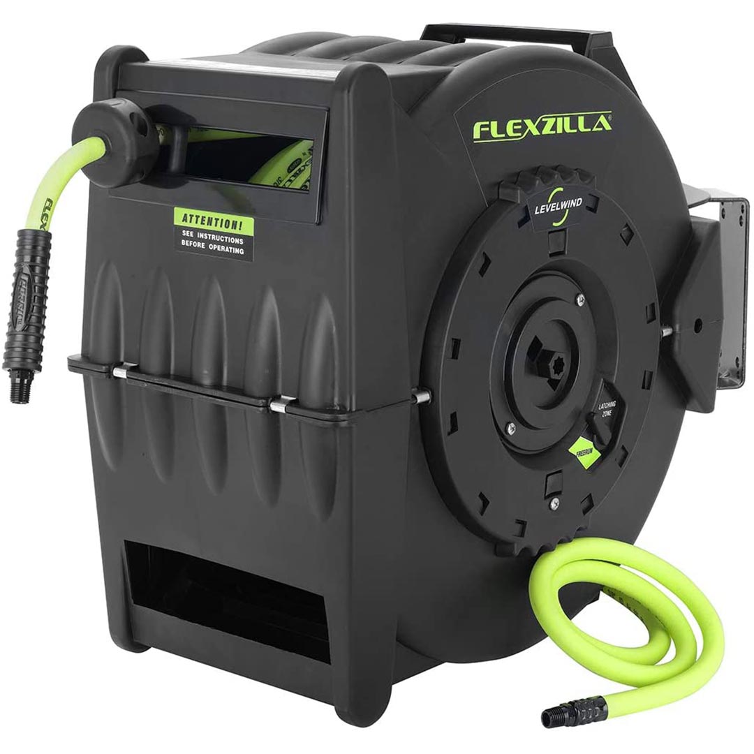 Flexzilla Retractable Air Hose Reel With Levelwind Technology 3/8" X 50'