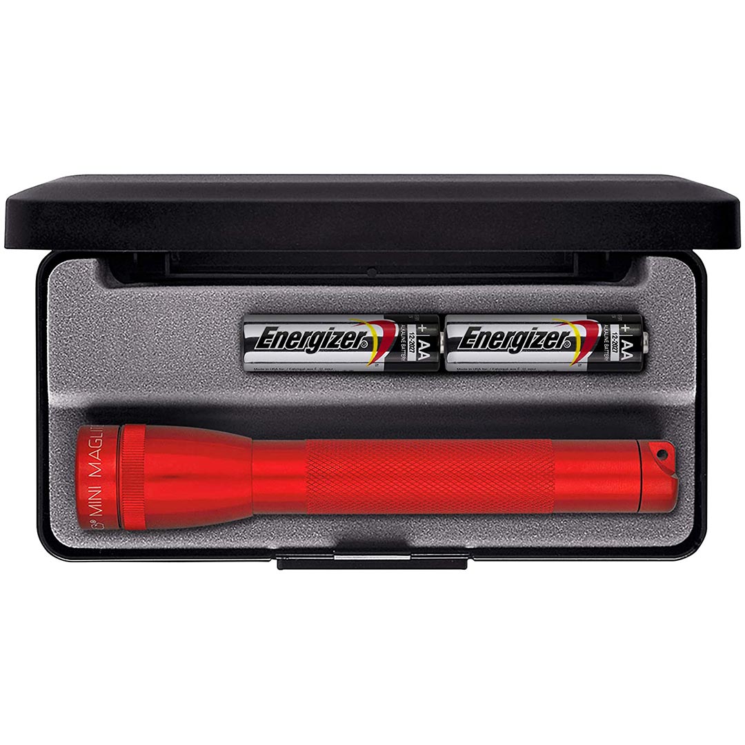 Maglite Mini Incandescent 2-cell Aa Flashlight  - Red (gift Box)