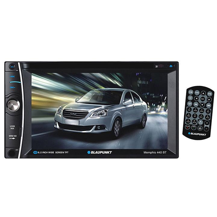 Blaupunkt Double Din Dvd/cd Receiver With 6.2" Touch Screen And Bluetooth