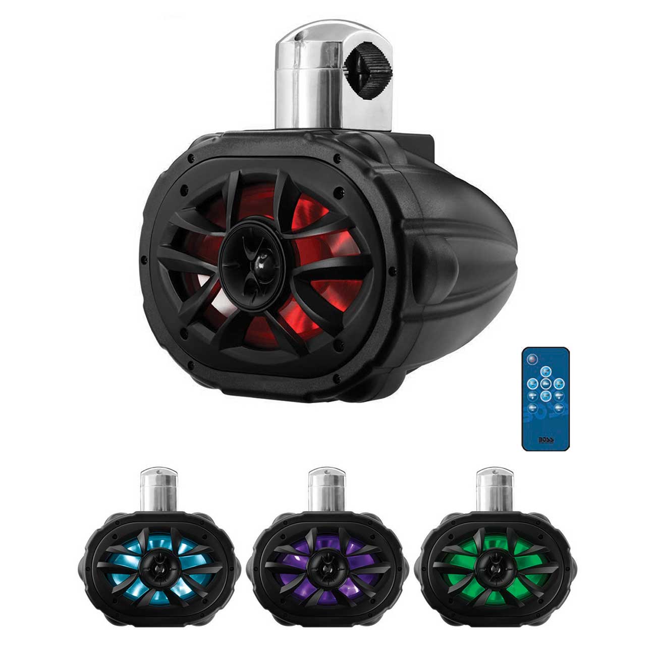 Boss Audio Marine 6×9” 2-way Wakeboard Speaker With Rgb Led Illumination – Sold Each (black)