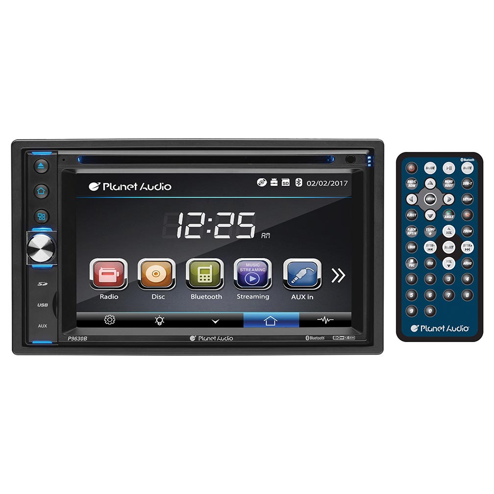 Planet Audio 6.2" Ddin Receiver Bluetooth Touchscreen Dvd/mp3/cd/am/fm