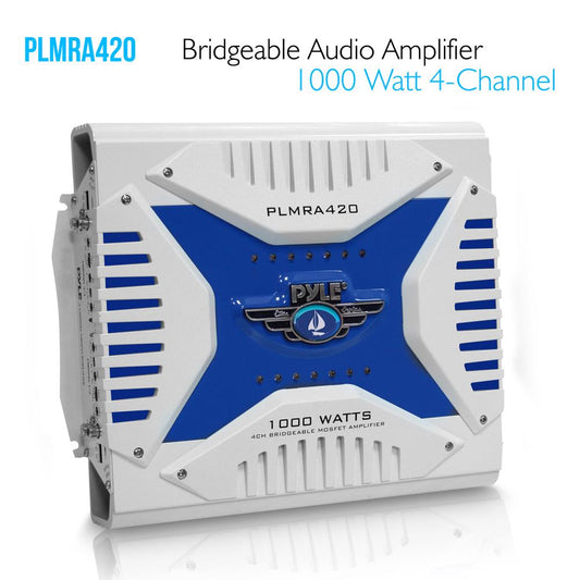 Pyle Marine 4 Channel Amplifier 1000w Max
