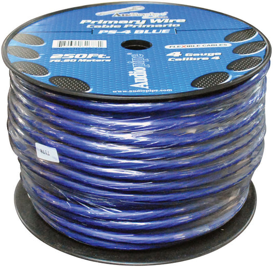 Audiopipe 4 Ga. Flexible Power Cable 250 Ft.  Blue
