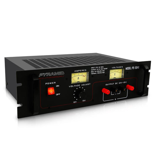 Pyramid 46 Amp Power Supply With Adjustable Voltage - Rack Mountable