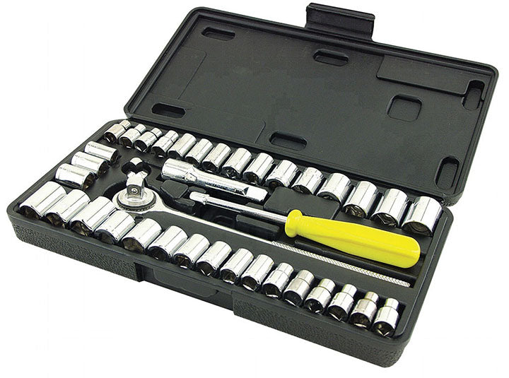 Great Neck Saw Pso40 Drive Socket Set 1/4-inch And 3/8-inch Drive 40-piece