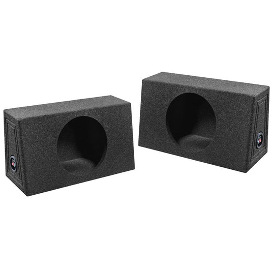 Qpower Qbomb Single 10" Empty Woofer Box. Mounts Behind Seat. Sold In Pairs