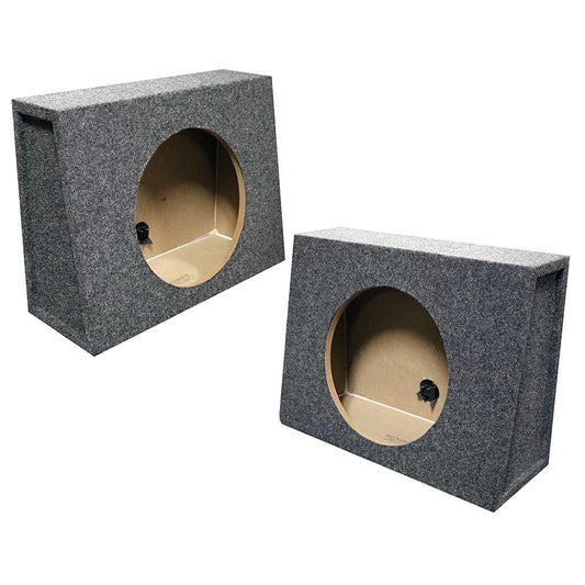 *tw10s* Empty Split Woofer Box; 10" Angle; Qpower Mounts Behind Seat