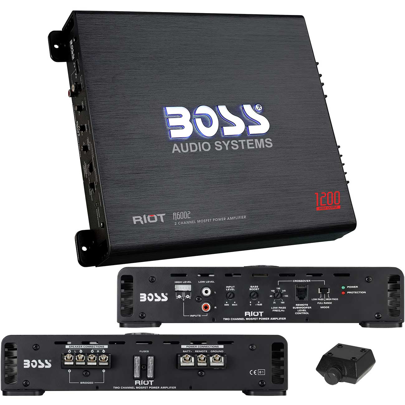 Boss Audio Riot Series Class A/b 2 Channel Amplifier 900w Rms/1200w Max