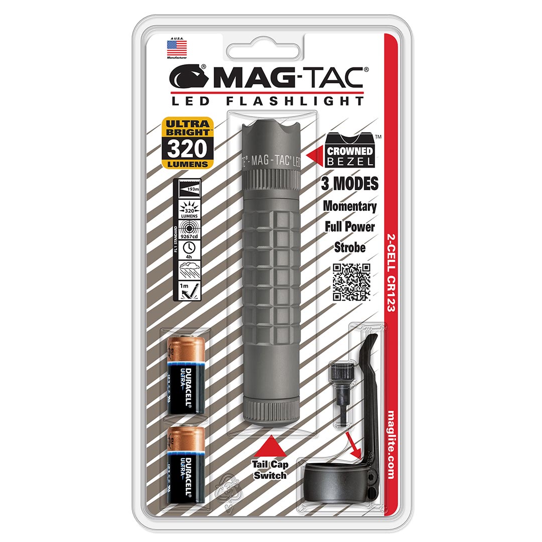 Maglite-tac 2-cell Cr123 Led Flashlights Urban Gray