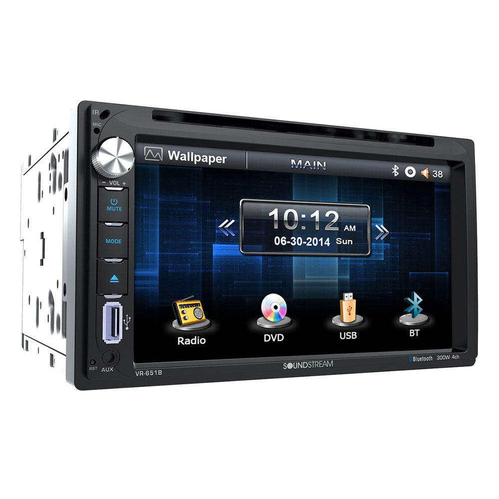 Soundstream 7.0” Double Din Fixed Face Touchscreen Dvd Receiver With Bluetooth Android Phonelink U