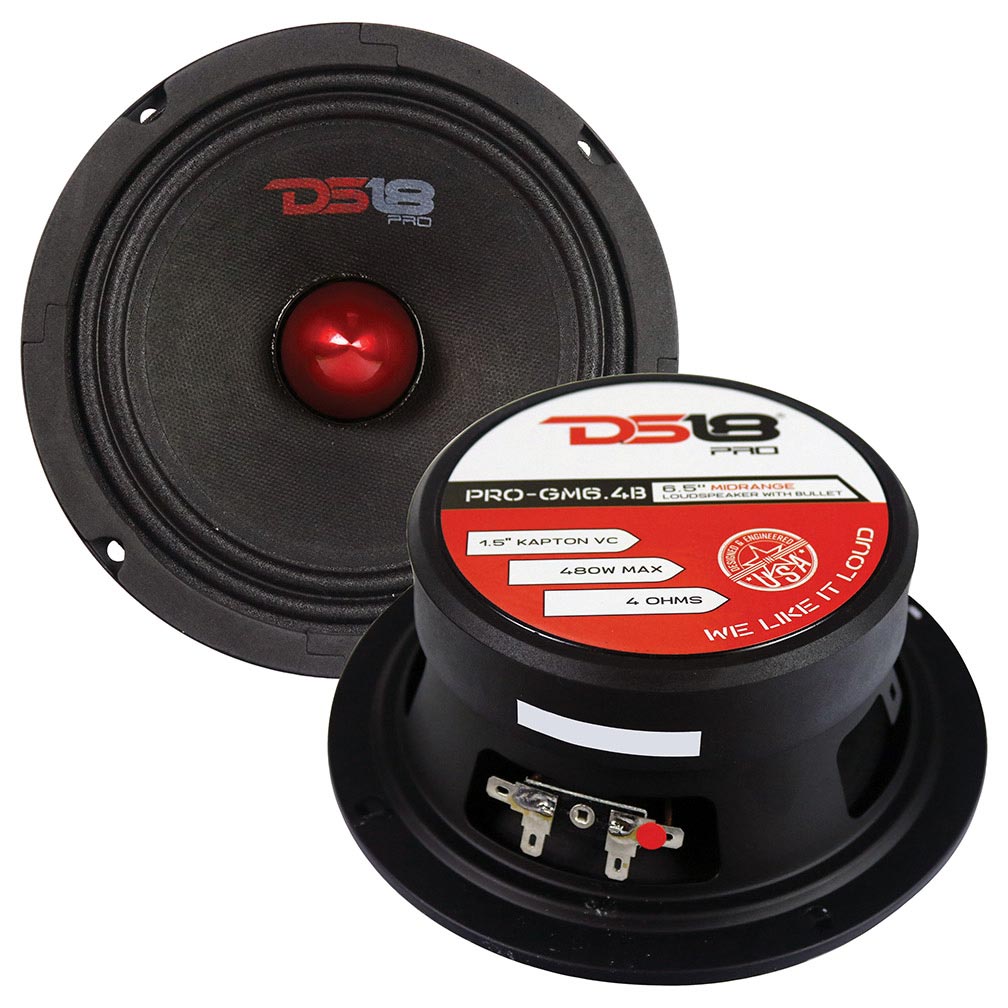 DS18 6.5″ Midrange Bullet Speaker, 140W RMS/480W Max, 4 Ohm
